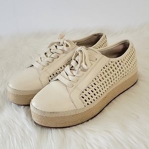 Vince Camuto Merlea Perforated Espadille woven sneakers women's size 8.5M